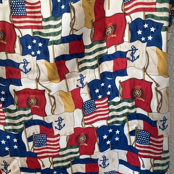 Vintage Y2K Tommy Hilfiger 100 % Silk Americana Military Dress - Picture 6 of 8